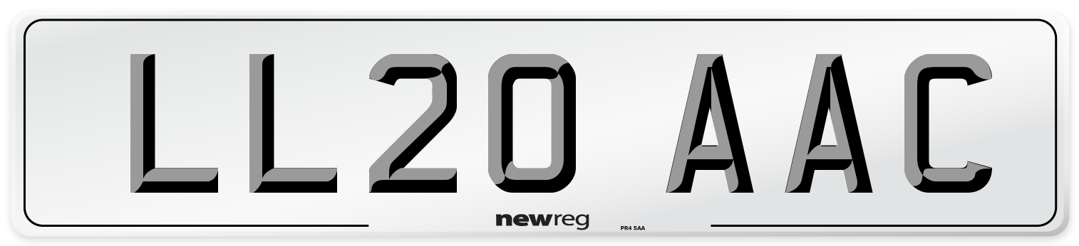LL20 AAC Number Plate from New Reg